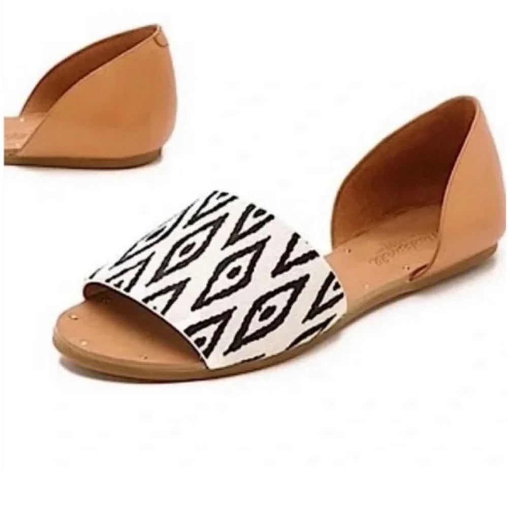 Madewell Thea Diamond Ikat Sandal Flats Calf Hair